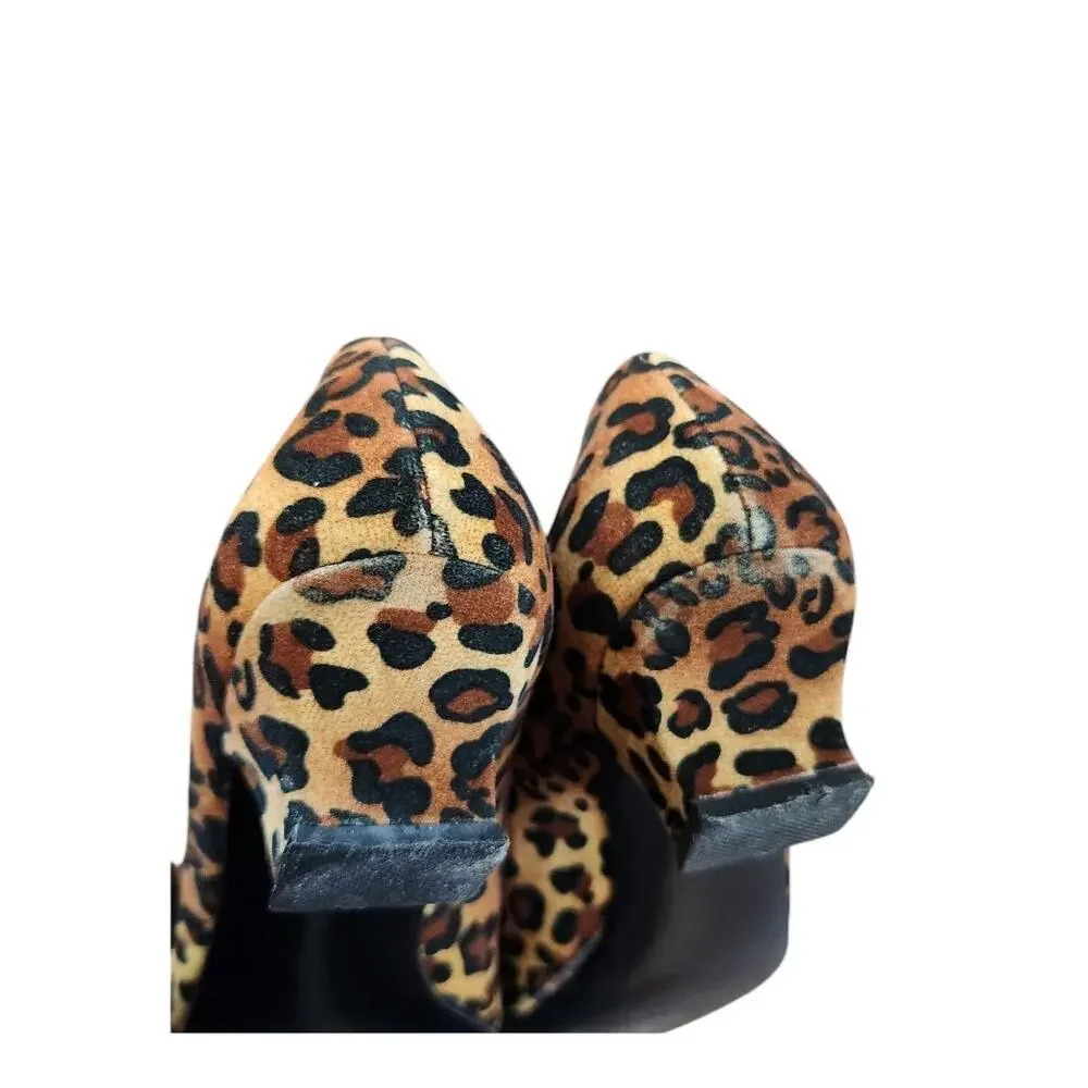 Karen‎ Scott Jilly womens sz 7m leopard animal print pump heel square toe